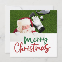 Golf Feliz Navidad con Santa Claus en verde