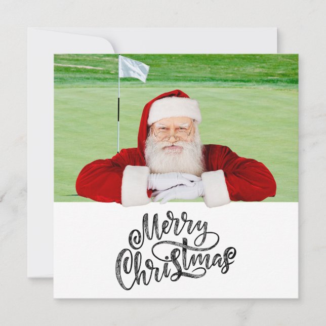 Golf Feliz Navidad con Santa Claus en verde (Anverso)