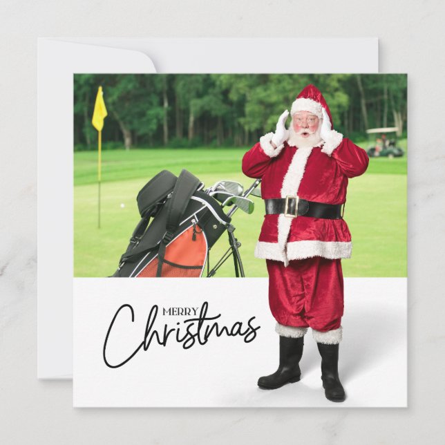 Golf Feliz Navidad con Santa Claus en verde (Anverso)