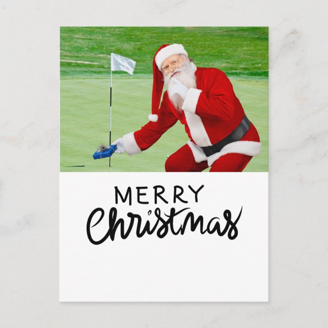 Golf Feliz Navidad con Santa Claus en verde (Anverso)