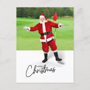 Golf Feliz Navidad con Santa Claus en verde