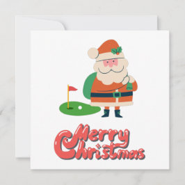 Golf Feliz Navidad con Santa en el campo de golf
