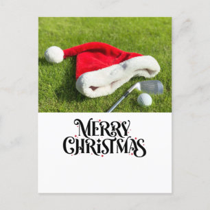 Golf Feliz Navidad con Santa Hat en verde