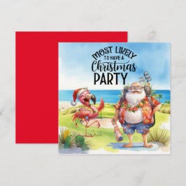 Golf Feliz Navidad con Santa y Flamingo