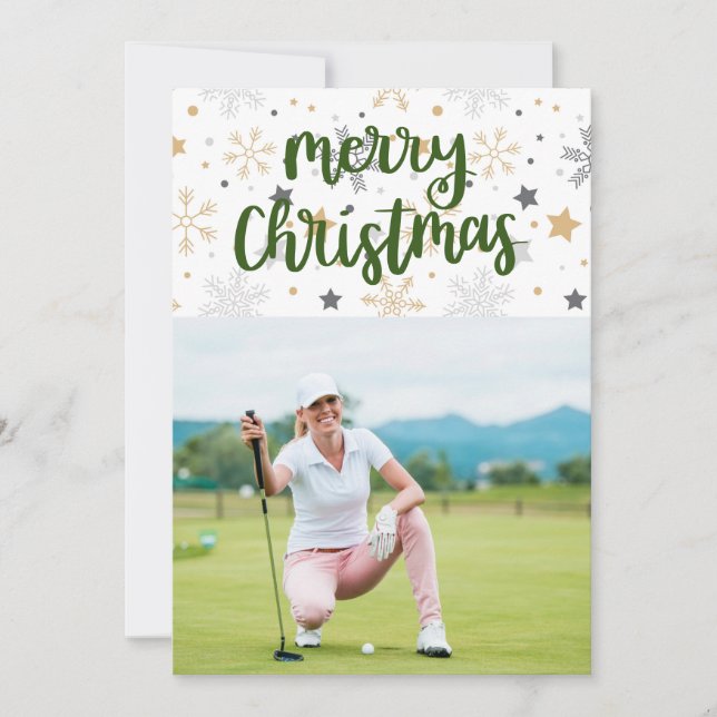 Golf Feliz Navidad con tu propia foto (Anverso)