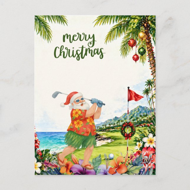 Golf Feliz Navidad Santa Golfista Temática de Play (Anverso)