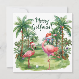 Golf Florida Feliz Navidad con Santa Flamingo