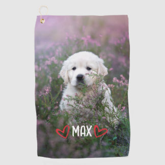 Golf Foto y toalla de nombre del Mascota Personalizado