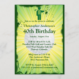 Golf Golf Golf Golf: 40ª Invitación por cumpleaños