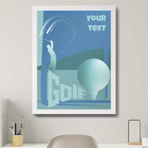Golf golfer Golf Club decoración de pared de texto