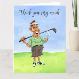 Golf Golfer Gracias tarjeta para jugar golf