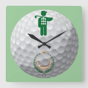 Golf golfing alrededor del reloj de pared