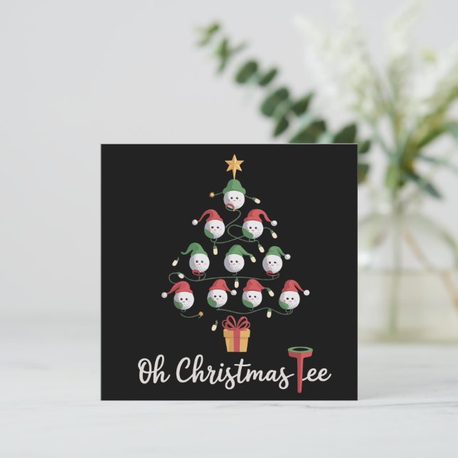 Golf Golfista Divertido Golfing Oh Navidad Tee (Anverso de pie)