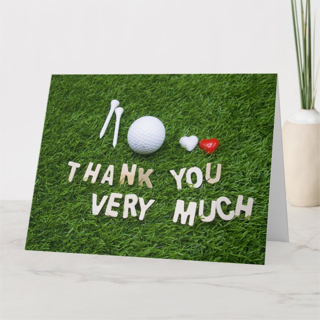 Golf Gracias tarjeta (Anverso)
