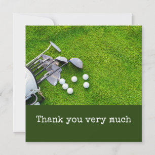 Golf Gracias tarjeta con bolso de golf del club