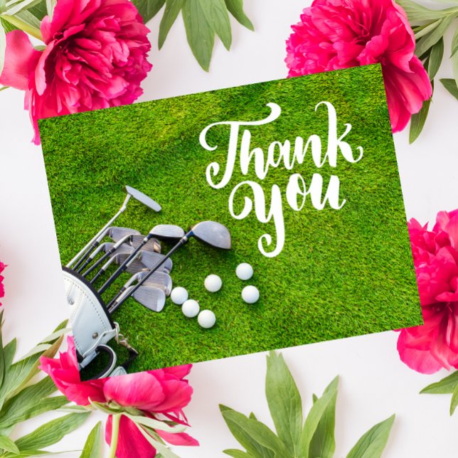 Golf Gracias tarjeta con bolso de golf del club (Subido por el creador)