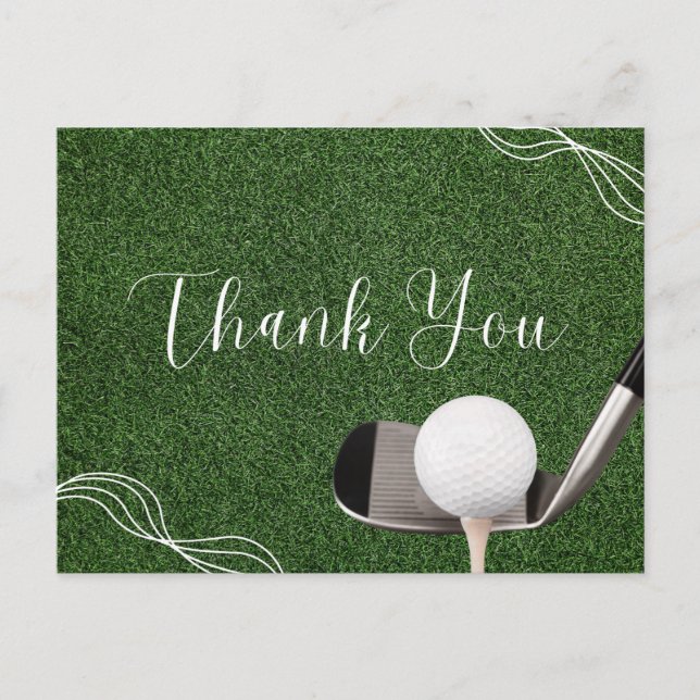 Golf Gracias tarjeta para golfista (Anverso)