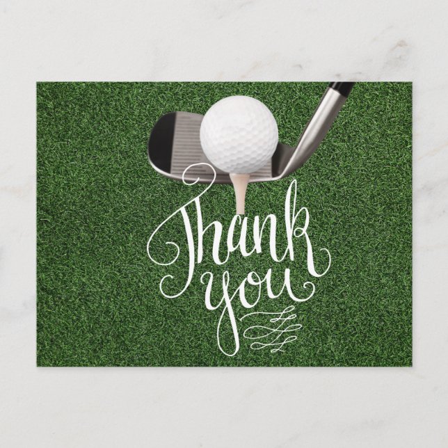 Golf Gracias tarjeta para golfista (Anverso)