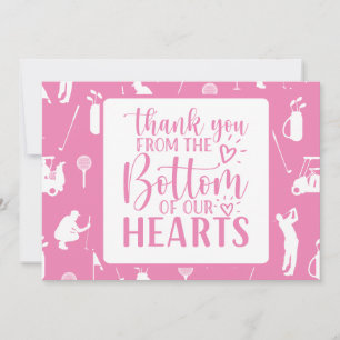 Golf Gracias tarjeta Tema rosa Mujer golfista