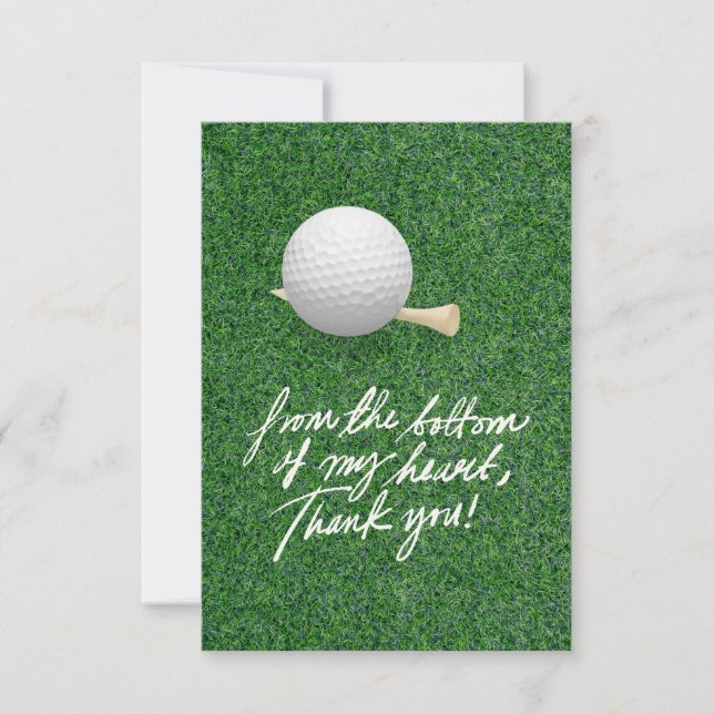 GOLF Greens Gratitud: Tarjeta de agradecimiento de (Anverso)