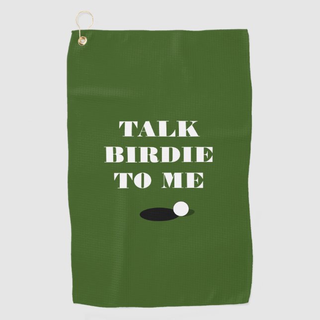 Golf Habla de birdie con mi divertido regalo de toalla  (Anverso)