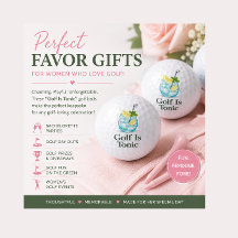 "Golf Is Tonic" Pelotas de Golf Favor Evento de Go