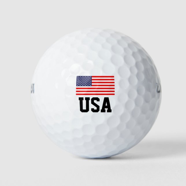 Golf Juego de pelotas de la bandera de Estados Unidos | (Anverso)
