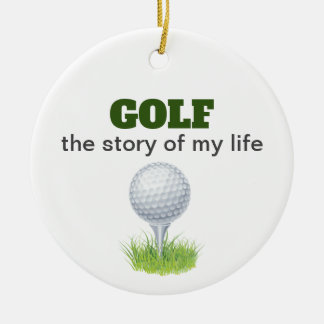 Golf la historia de mi vida divertido ornamento ce