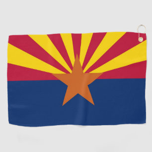 Golf la toalla con la bandera de Arizona, los
