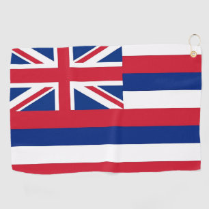 Golf la toalla con la bandera de Hawaii, los