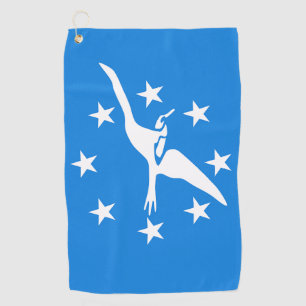 Golf la toalla con la bandera de la ciudad de