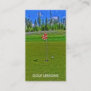 Golf Lecciones de escena brillante tarjetas de per