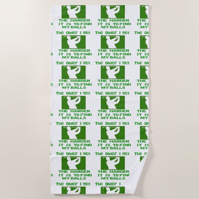 Golf- más viejo consigo la toalla de playa (Anverso)