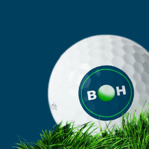 Golf Monograma azul para identificar las pelotas de gol