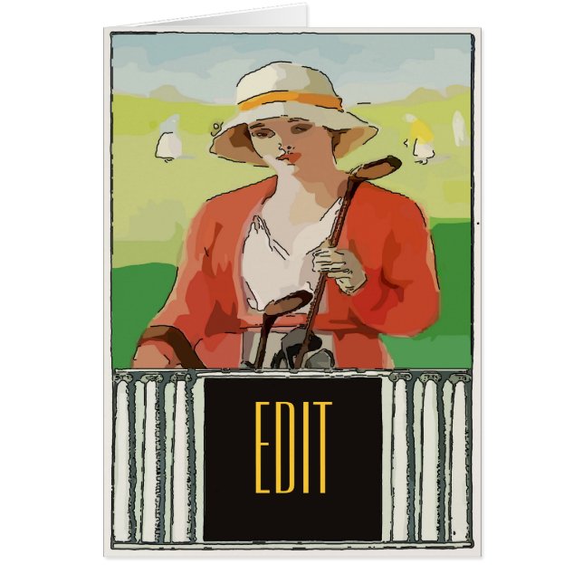 Golf, mujer, editar texto (Frente)