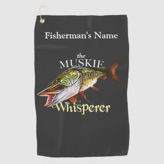 Golf Muskie Whisperer personalizado Toalla de Pesca Osc