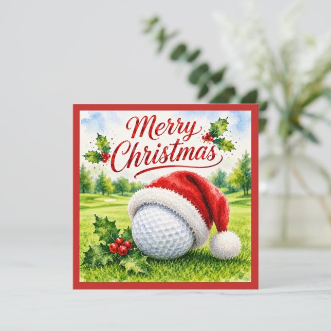 Golf Navidad con bola de golf  (Anverso de pie)