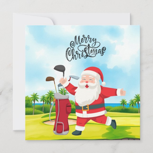 Golf Navidad con Papá Noel Golfista  (Anverso)