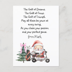 Golf Navidad con Santa Claus bendiciendo Fiesta