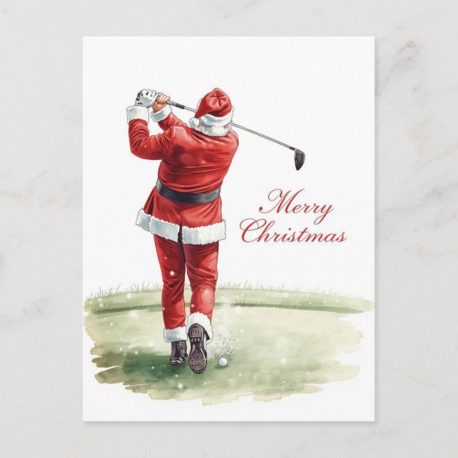 Golf Navidad tema de invierno para golfista en el  (Anverso)