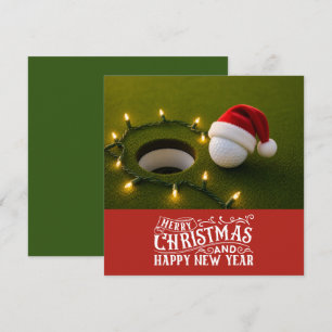 Golf Navidad tematizado con bola de golf en verde