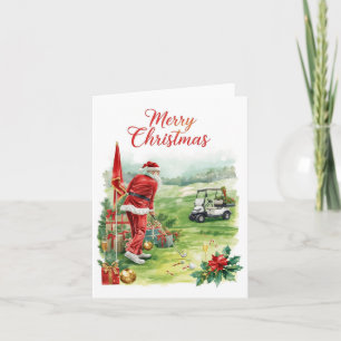 Golf Navidad Vamos a hacer Par tee con Santa Clau