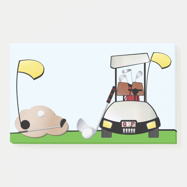 Golf - Notas Post-it® de 10" x 6" (Anverso)