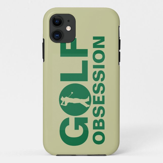 Golf Obsession Green Tan Golfing iPhone 5 Funda (Reverso)