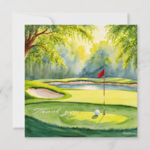 Golf palabra de agradecimiento en putting green