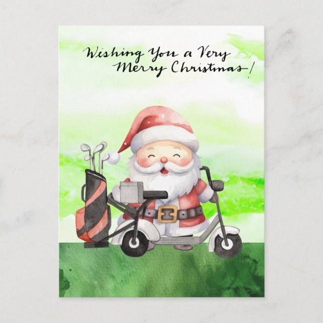 Golf Papá Noel Golfista Navidad Jugando Golf (Anverso)