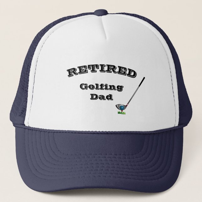 GOLF - Papá Retirado Jugador De Golf, Sombrero De  (Anverso)