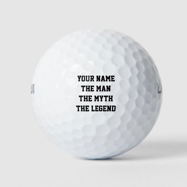 Golf Personalizado El hombre el mito las pelotas de gol (Anverso)