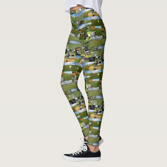 Golf, Photo Collarge, Ladies Leggings (Izquierda)