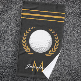 Golf Player Custom Name & Monogram Elegant Classic